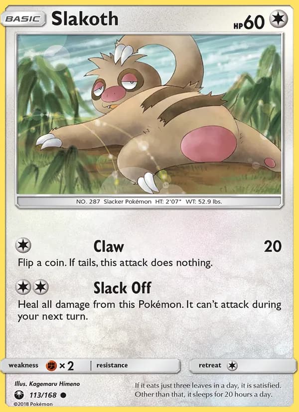 Slakoth card in English