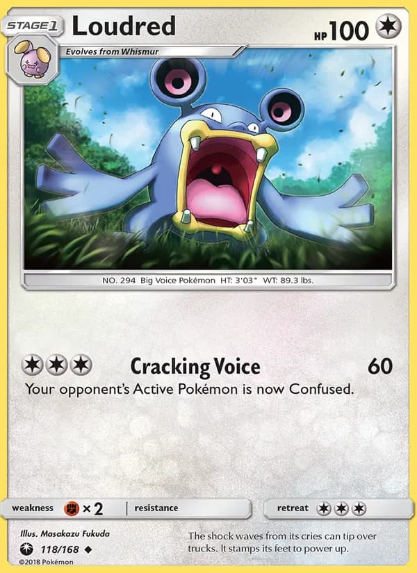 Loudred card in English