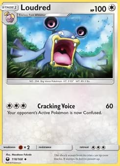Loudred card in English