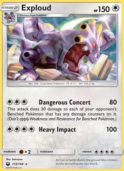 Exploud card in English