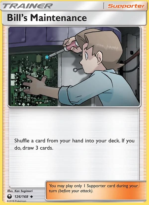 Bill’s Maintenance card in English