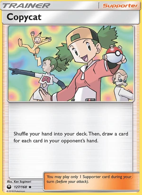 Copycat card in English