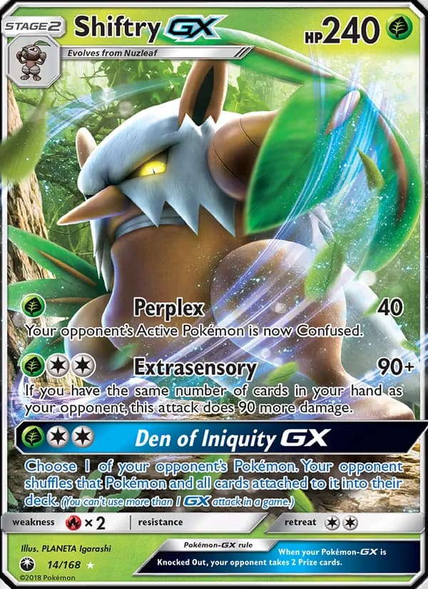 Shiftry GX card in English