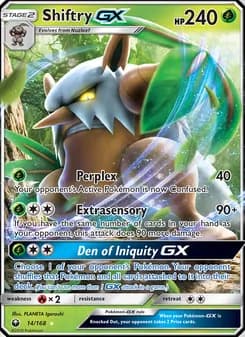 Shiftry GX card in English