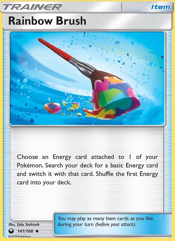 Rainbow Brush card in English