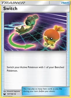 Switch card in English