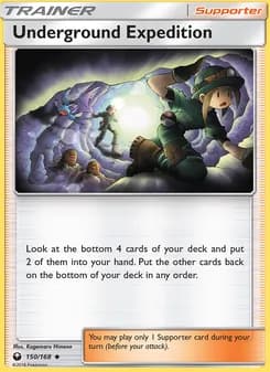Underground Expedition card in English