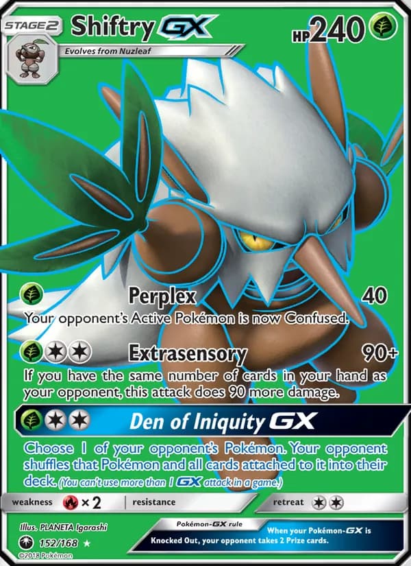 Shiftry GX card in English