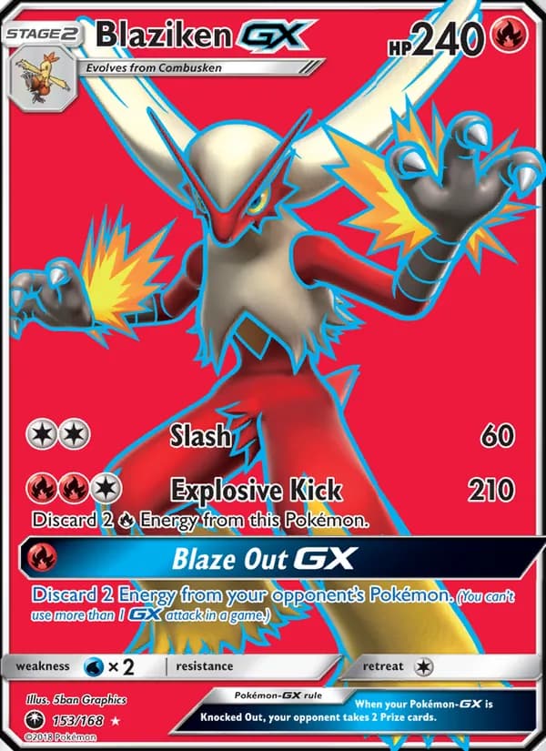 Blaziken GX card in English