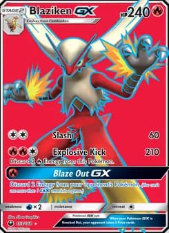 Blaziken GX card in English