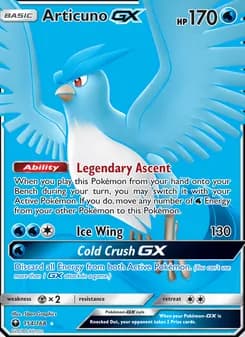 Articuno GX card in English