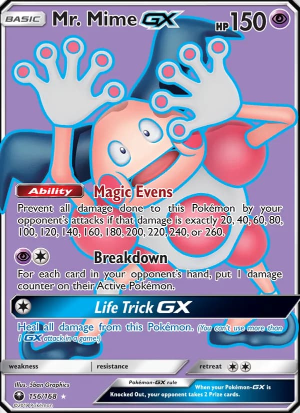Mr. Mime GX card in English