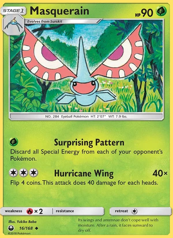 Masquerain card in English
