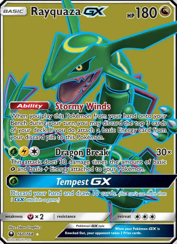 Rayquaza GX card in English