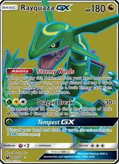 Rayquaza GX card in English