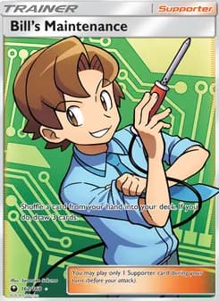 Bill’s Maintenance card in English