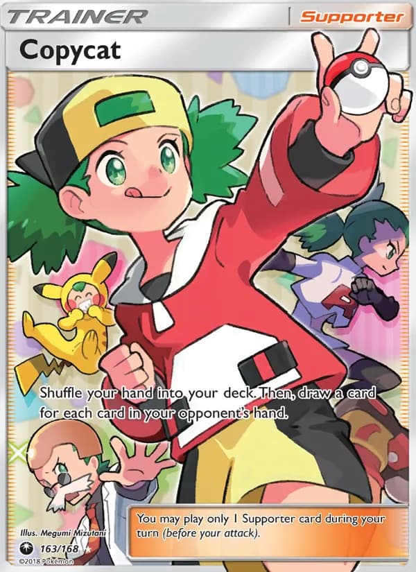 Copycat card in English