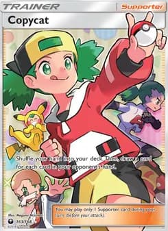Copycat card in English