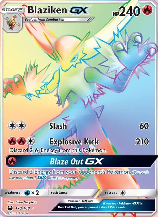 Blaziken GX card in English