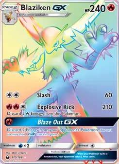 Blaziken GX card in English