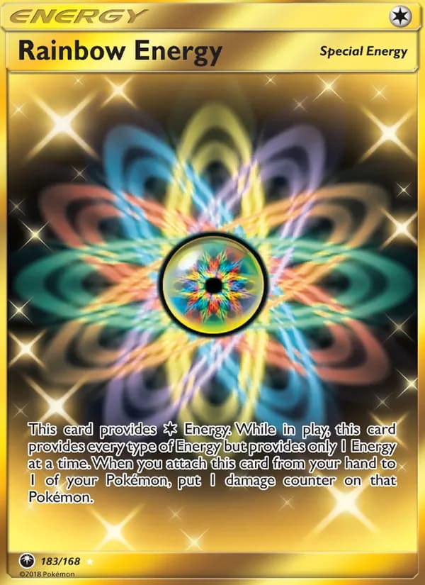 Rainbow Energy card in English