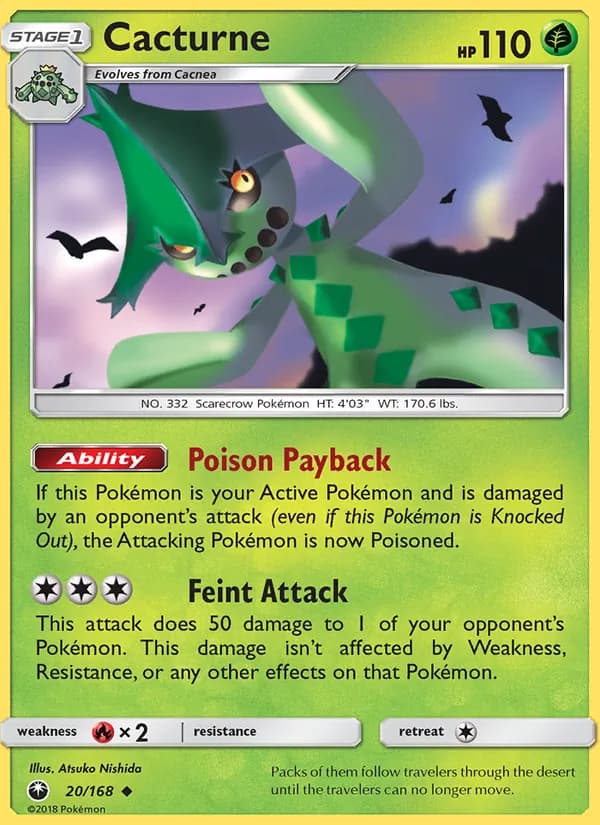 Cacturne card in English