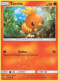 Torchic card in English
