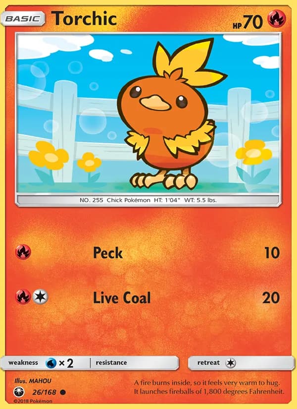 Torchic card in English