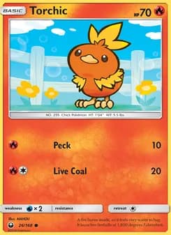 Torchic card in English