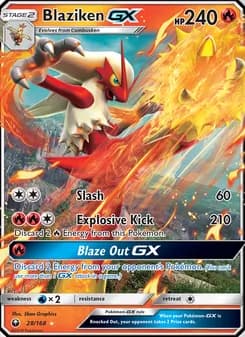Blaziken GX card in English