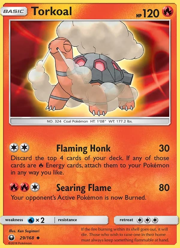 Torkoal card in English