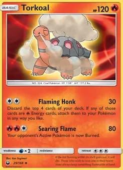 Torkoal card in English