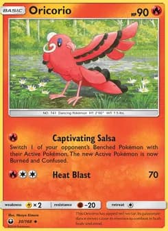 Oricorio card in English
