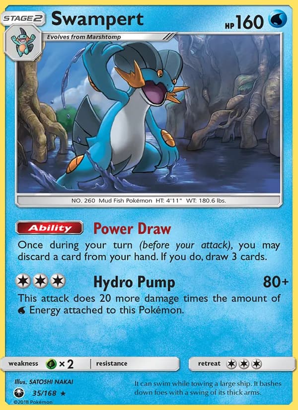 Swampert card in English