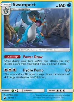 Swampert card in English
