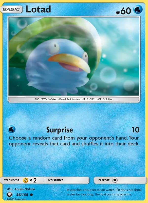 Lotad card in English
