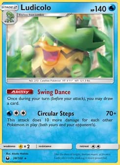 Ludicolo card in English