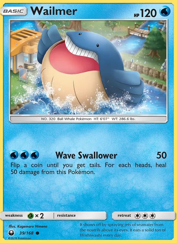 Wailmer card in English