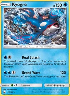 Kyogre card in English