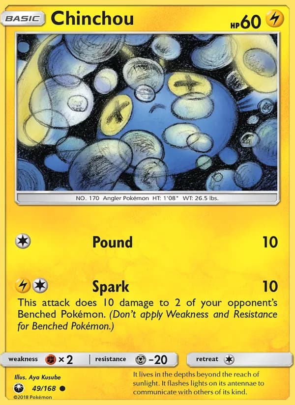 Chinchou card in English