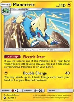 Manectric card in English