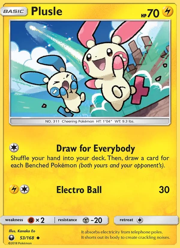 Plusle card in English
