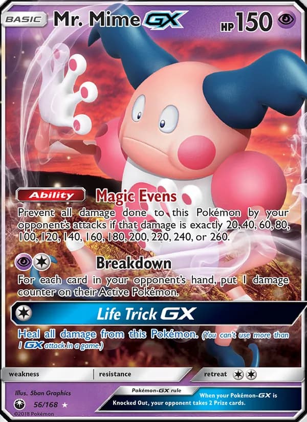Mr. Mime GX card in English