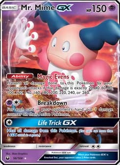 Mr. Mime GX card in English