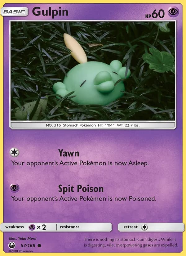 Gulpin card in English