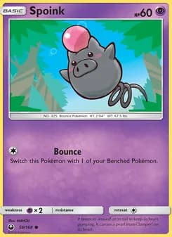 Spoink card in English
