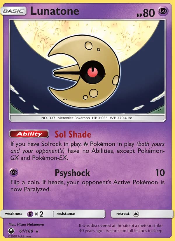 Lunatone card in English