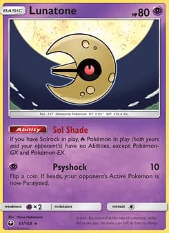 Lunatone card in English