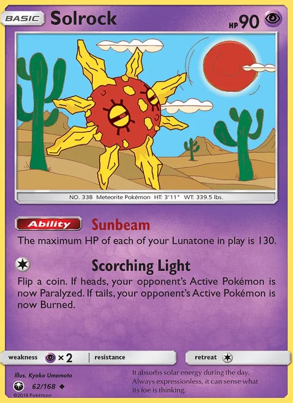 Solrock card in English