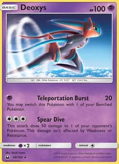 Deoxys card in English